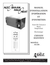 Alto-Shaam AS-250 Manuel D'installation, D'opération Et D'entretien