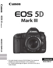 Canon EOS 5D Mark III Mode D'emploi