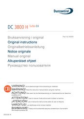 Dustcontrol DC 3800 H Turbo EX Notice Originale