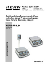 KERN RPB 30K5DHM Mode D'emploi