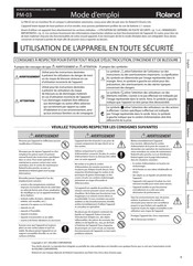 Roland PM-03 Mode D'emploi