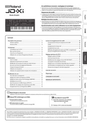 Roland JD-Xi Mode D'emploi