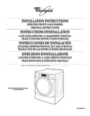 Whirlpool 3LCHW9100WQ Instructions D'installation