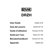 Rane DRZH Guide D'utilisation
