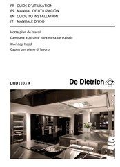 De Dietrich DHD1103 X Guide D'utilisation