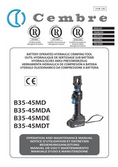 Cembre B35-B45MD Notice D'utilisation