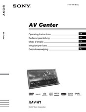 Sony XAV-W1 Mode D'emploi