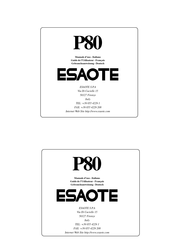 Esaote P80 Guide De L'utilisateur