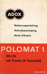 ADOX POLOMAT 1 Mode D'emploi