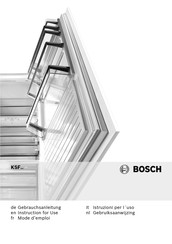Bosch KSF Série Mode D'emploi