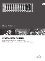 Behringer EURORACK PRO RX1202FX Manuel D'utilisation