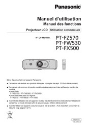 Panasonic PT-FW530 Manuel D'utilisation