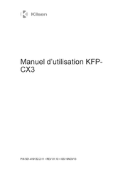 Kilsen KFP-CX3 Manuel D'utilisation