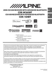 Alpine CDE-W265BT Mode D'emploi
