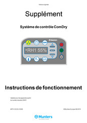 Munters ComDry Instructions De Fonctionnement