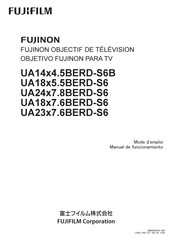 FujiFilm Fujinon UA18x7.6BERD-S6 Mode D'emploi