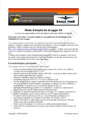 Eagle Tree Systems Flash RC eLogger V3 MPRV3-CONN-100 Mode D'emploi