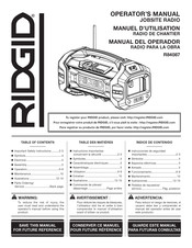 RIDGID R84087 Manuel D'utilisation