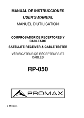 Promax RP-050 Manuel D'utilisation