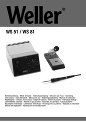 Weller WS 81 Mode D'emploi