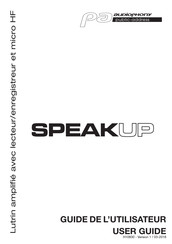 PA SPEAK UP Guide De L'utilisateur