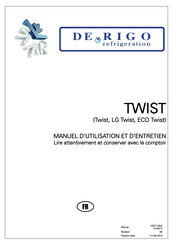 DE RIGO refrigeration ECO TWIST Manuel D'utilisation Et D'entretien