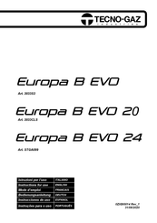 Tecno-gaz Europa B EVO 20 Mode D'emploi
