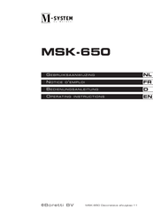BORETTI M-system MSK-650 Notice D'emploi