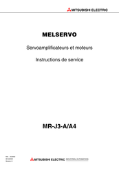 Mitsubishi Electric Melservo MR-J3-A4 Instructions De Service