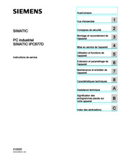 Siemens SIMATIC IPC677D Instructions De Service