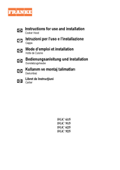 Franke FGC 915 Mode D'emploi Et D'installation