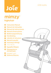 Joie Mimzy highchair Manuel D'instructions