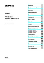 Siemens SIMATIC Box PC 627B Instructions De Service