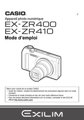 Casio Exilim EX-ZR410 Mode D'emploi