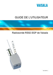 Vaisala RS92-SGP Guide De L'utilisateur