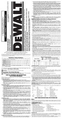 Dewalt D25123 Guide D'utilisation