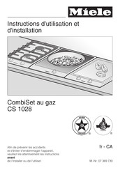 Miele CS 1028 Instructions D'utilisation Et D'installation
