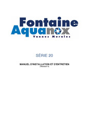 Fontaine Aquanox 202 Manuel D'installation
