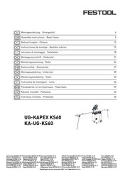 Festool UG-KAPEX KS60 Notice D'emploi