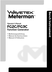 Wavetek Meterman FG3C Manuel D'utilisation