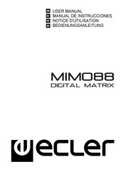 Ecler MIMO88 Notice D'utilisation