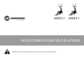 Horizon Fitness ANDES 5 Mode D'emploi