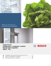 Bosch B36CL0EN Série Notice De Montage Et D'utilisation