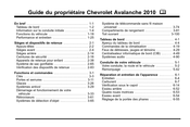 Chevrolet Avalanche 2010 Guide Du Propriétaire Et De L'utilisateur