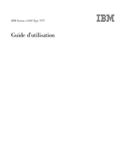 IBM System x3500 Guide D'utilisation