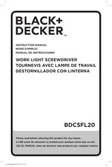 BLACK&DECKER BDCSFL20 Mode D'emploi