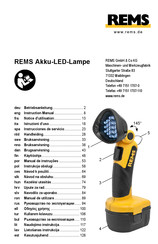 REMS REMS Akku-LED-Lampe Notice D'installation Et D'utilisation Succincte