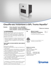 Truma AquaGo comfort plus DLE60CP Mode D'emploi