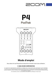 Zoom PodTrak P4 Mode D'emploi