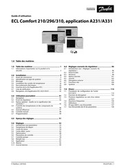 Danfoss ECL A231 Guide D'utilisation